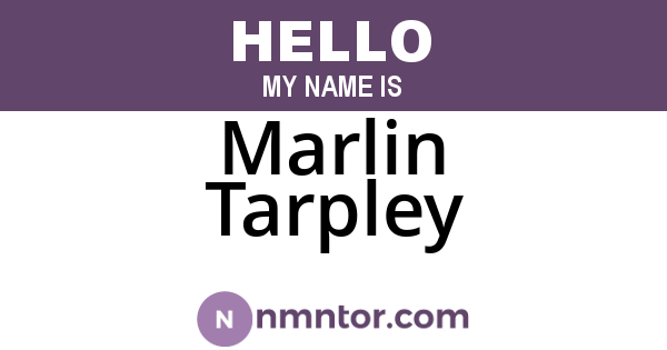 Marlin Tarpley