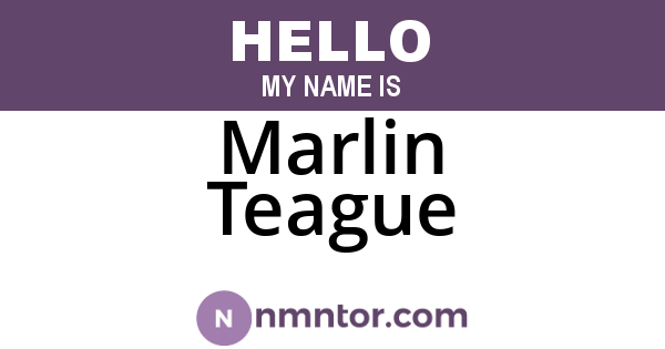 Marlin Teague