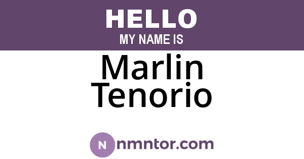 Marlin Tenorio