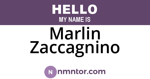 Marlin Zaccagnino