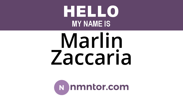Marlin Zaccaria