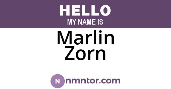 Marlin Zorn