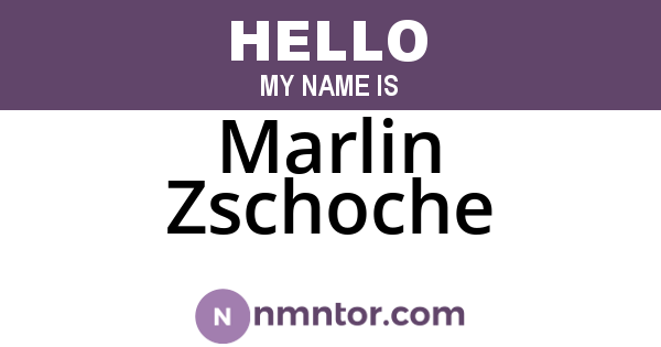 Marlin Zschoche