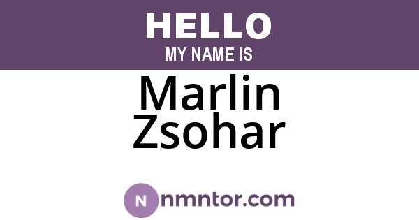Marlin Zsohar