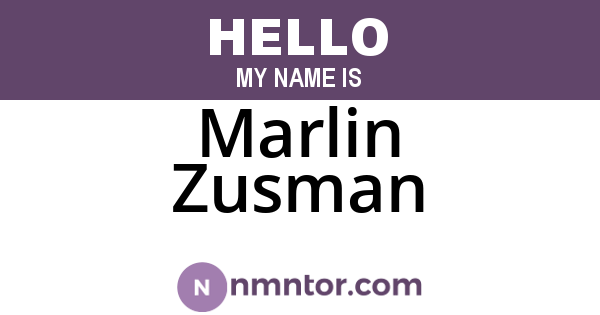 Marlin Zusman