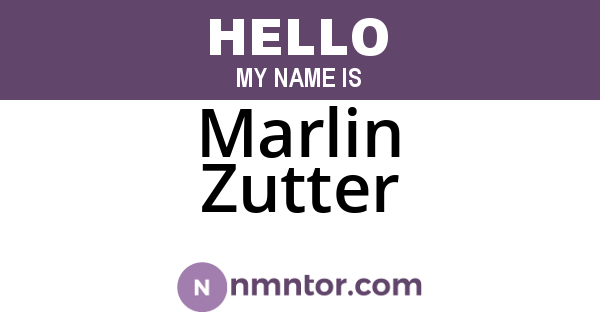 Marlin Zutter
