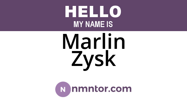 Marlin Zysk