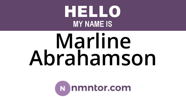 Marline Abrahamson