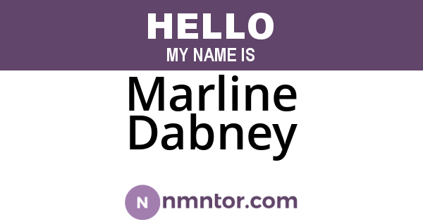 Marline Dabney