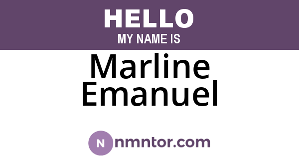 Marline Emanuel