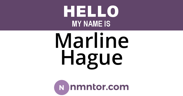 Marline Hague