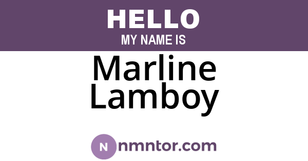 Marline Lamboy