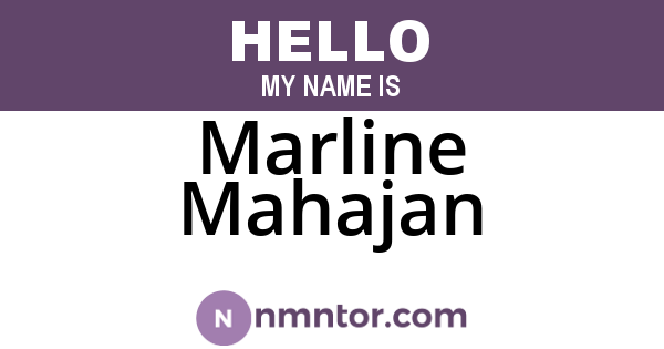 Marline Mahajan