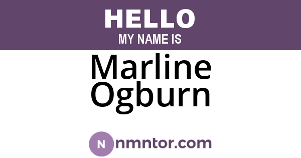 Marline Ogburn