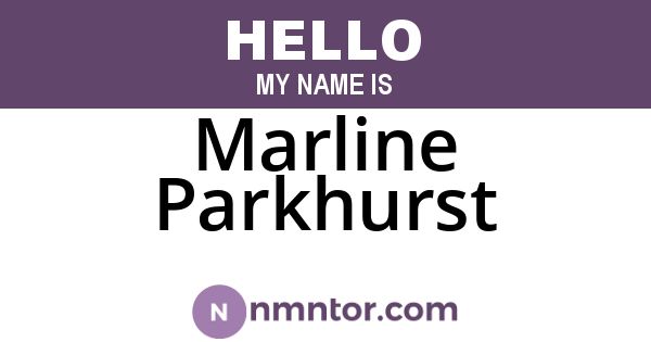 Marline Parkhurst