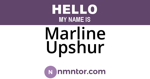 Marline Upshur