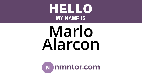 Marlo Alarcon