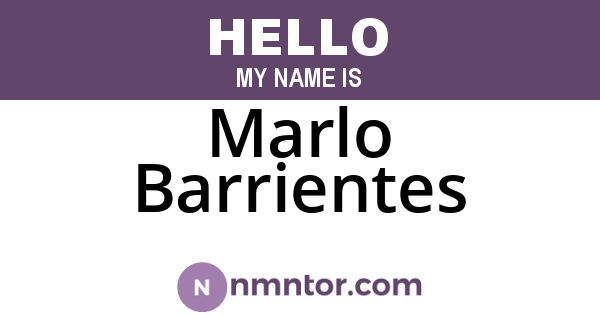 Marlo Barrientes