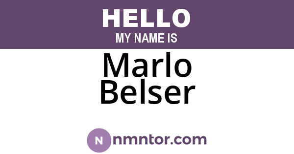 Marlo Belser