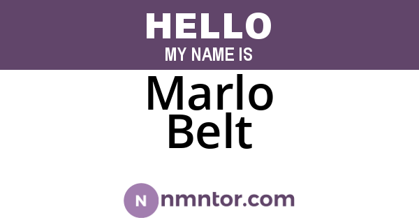 Marlo Belt