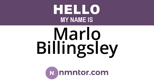 Marlo Billingsley