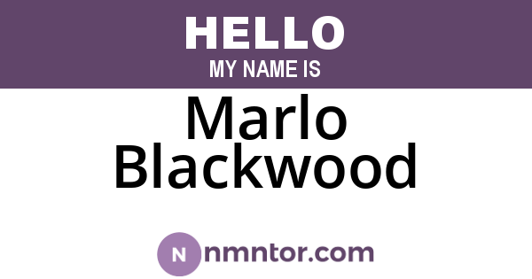Marlo Blackwood