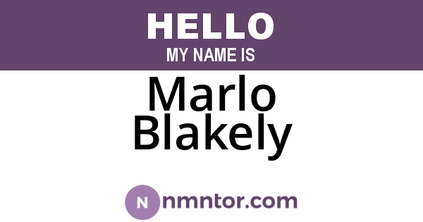 Marlo Blakely