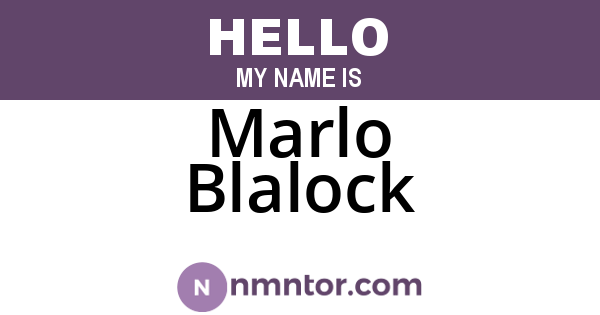 Marlo Blalock