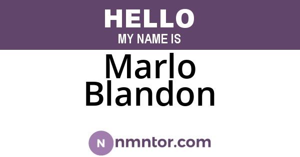 Marlo Blandon