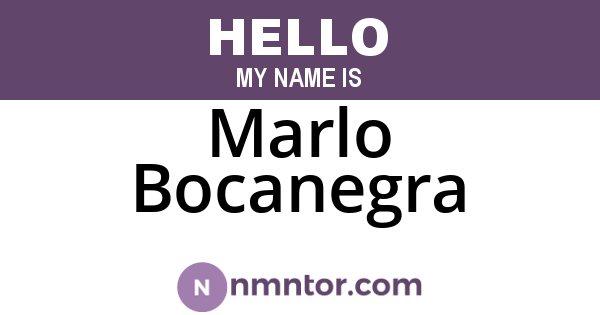 Marlo Bocanegra