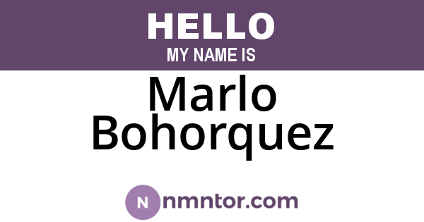 Marlo Bohorquez