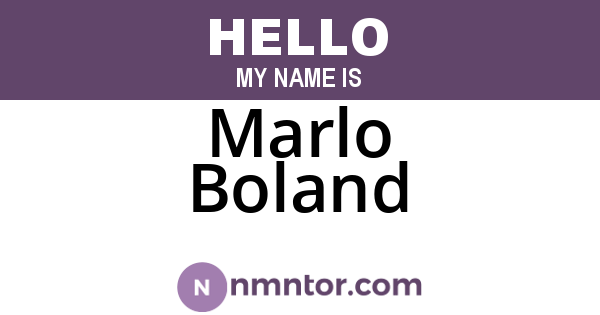 Marlo Boland