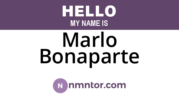 Marlo Bonaparte