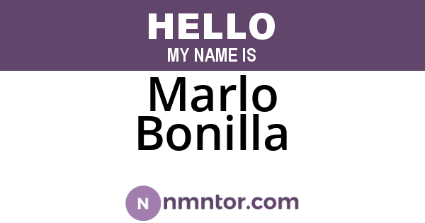 Marlo Bonilla