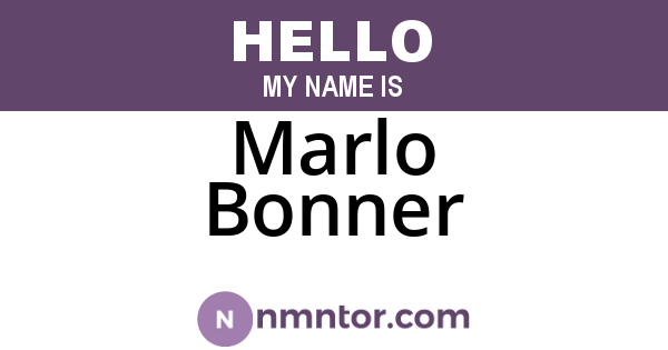 Marlo Bonner