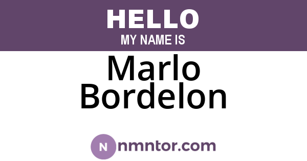 Marlo Bordelon