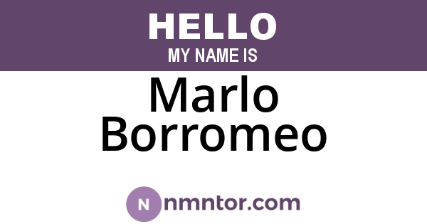 Marlo Borromeo