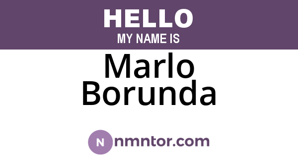 Marlo Borunda