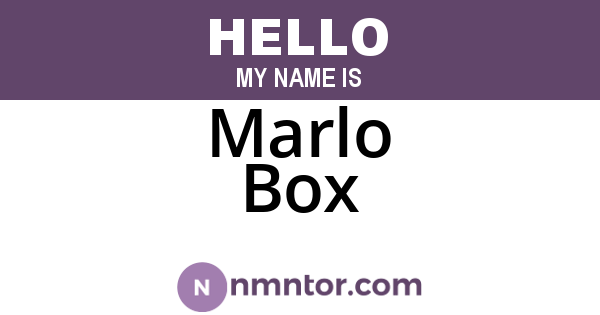 Marlo Box