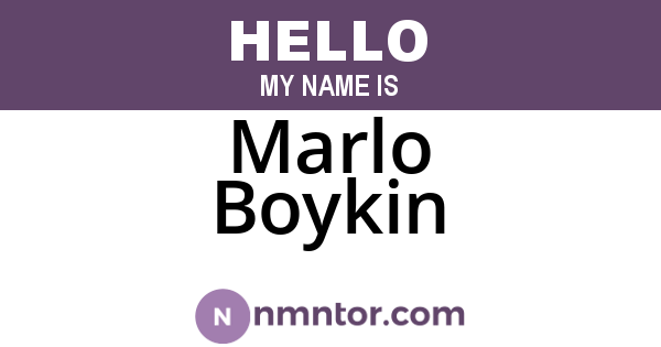 Marlo Boykin