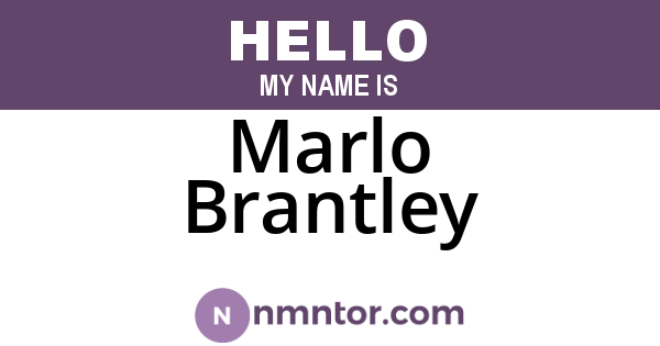 Marlo Brantley