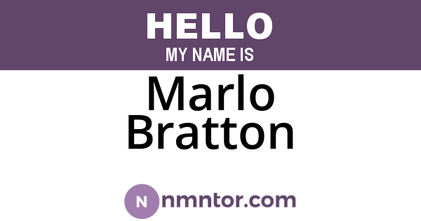 Marlo Bratton