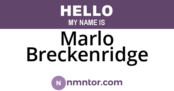 Marlo Breckenridge