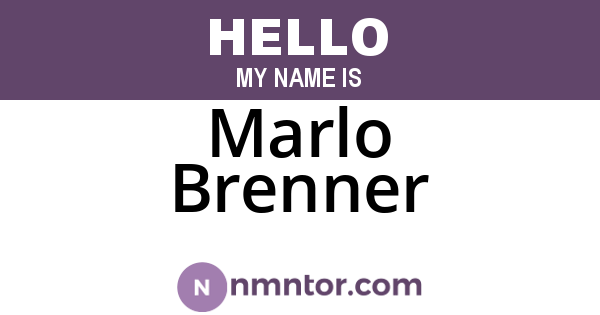 Marlo Brenner