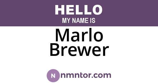Marlo Brewer