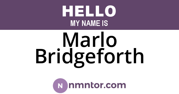 Marlo Bridgeforth