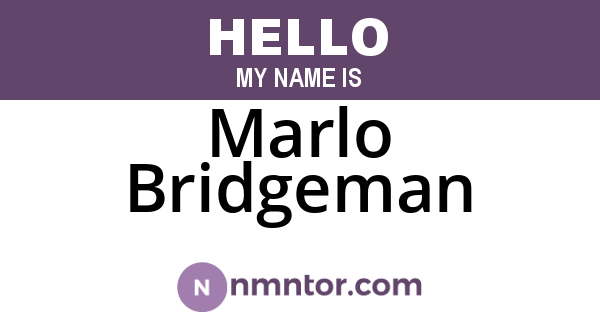 Marlo Bridgeman