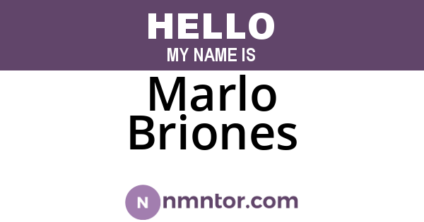 Marlo Briones