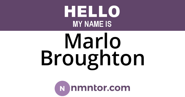 Marlo Broughton