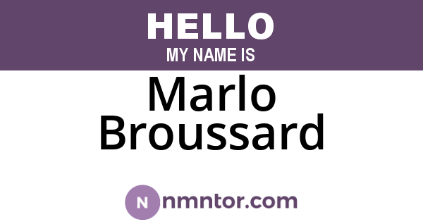 Marlo Broussard